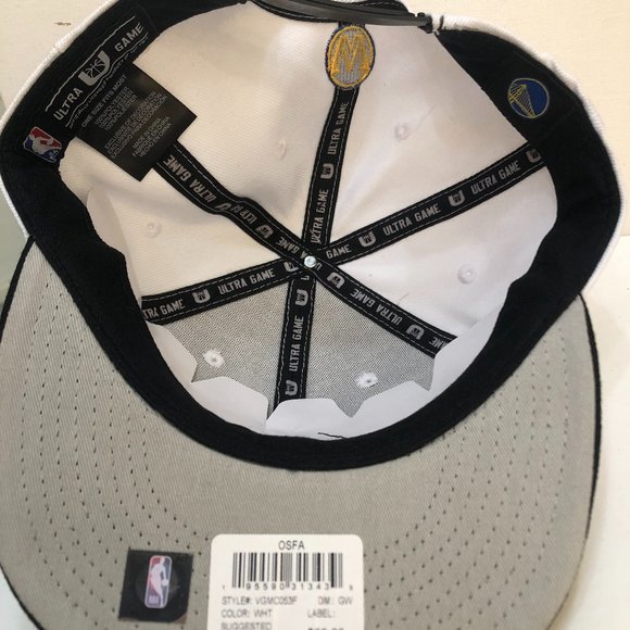 Golden State Warriors Men's Ultra Game Snapback Cap White One Size Fits Most NWT - Picture 12 of 12